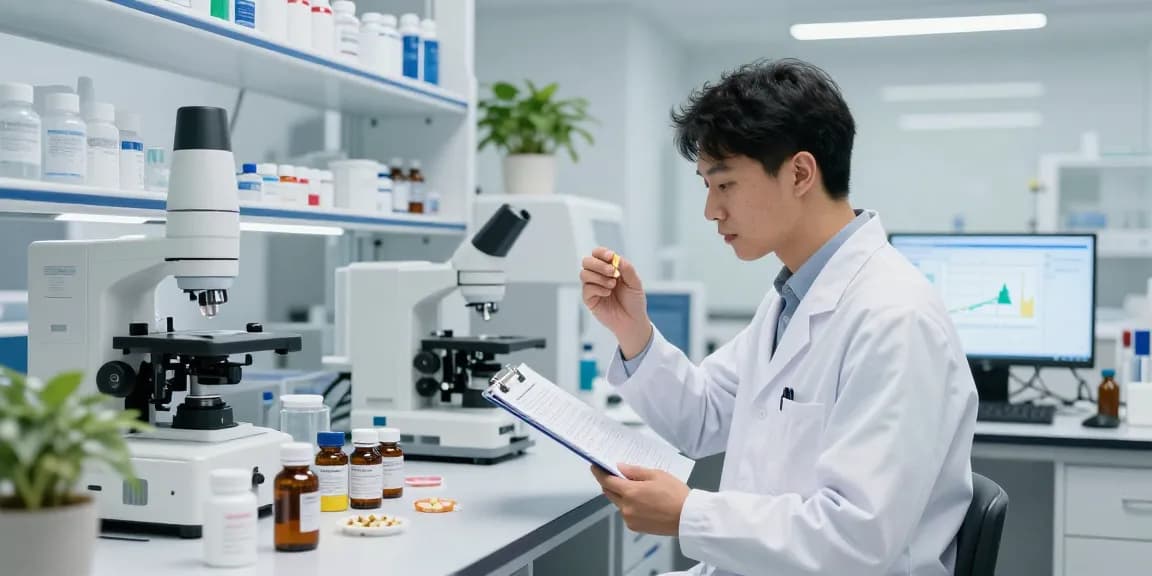 BPC 157 Side Effects analyzed in a modern lab featuring buccal strips and advanced health research.
